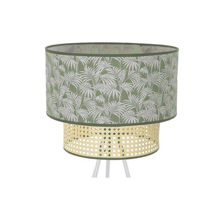 DKD Home Decor Lámpara de Pie Colonial Verde y Blanco, Diseño Palmeras y Rejilla, en Metal y Poliéster, Bombilla E27 50W, Alto 129 cm 2