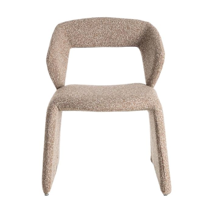 Silla Beige Tejido Salón 59 X 63 X 81 cm