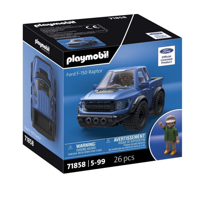 Playmobil 71858 Ford F-150 Raptor: Coche de Juguete Todoterreno con Neumáticos Masivos y Figura, para Niños +5 Años