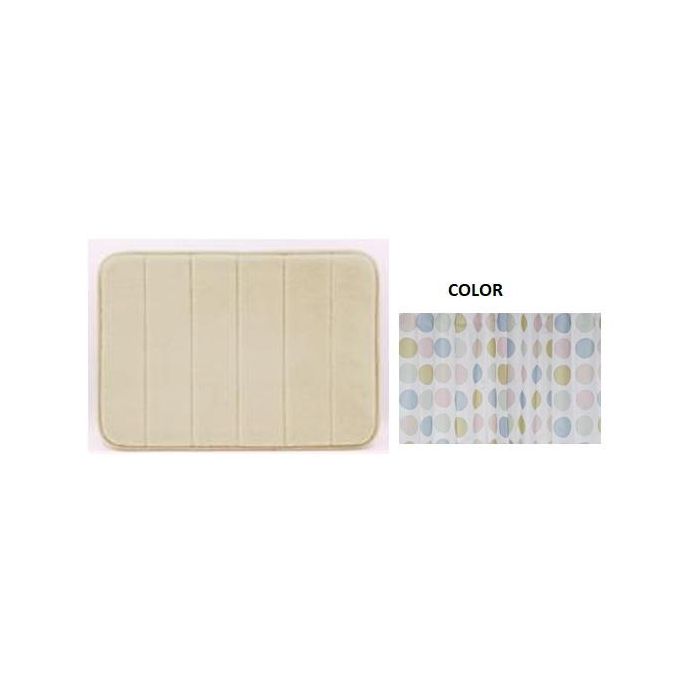 DKD Home Decor Alfombra Moderna de Poliéster Colección Dots Multicolor con Diseño de Topos 40x60 cm (1cm Grosor) - Set de 6 Unidades