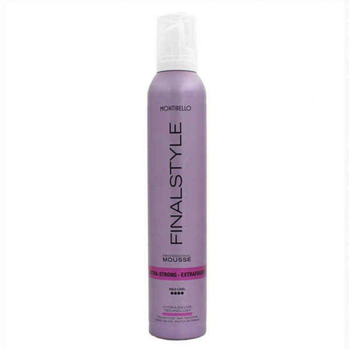 Montibel·Lo Finalstyle Mousse Extra-Strong 320 ml para Cabello con Fijación Duradera, Brillo y Protección UV/Térmica