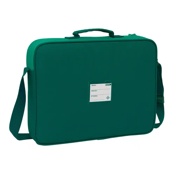 Safta Cartera Extraescolares Real Betis Balompie Resistente Agua 38x28x6 cm 1
