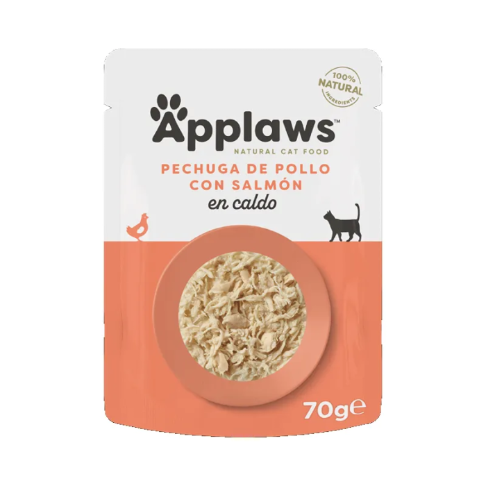 Applaws Cat Sobre Pechuga de Pollo y Salmón para Gatos Multipack 12x70 gr