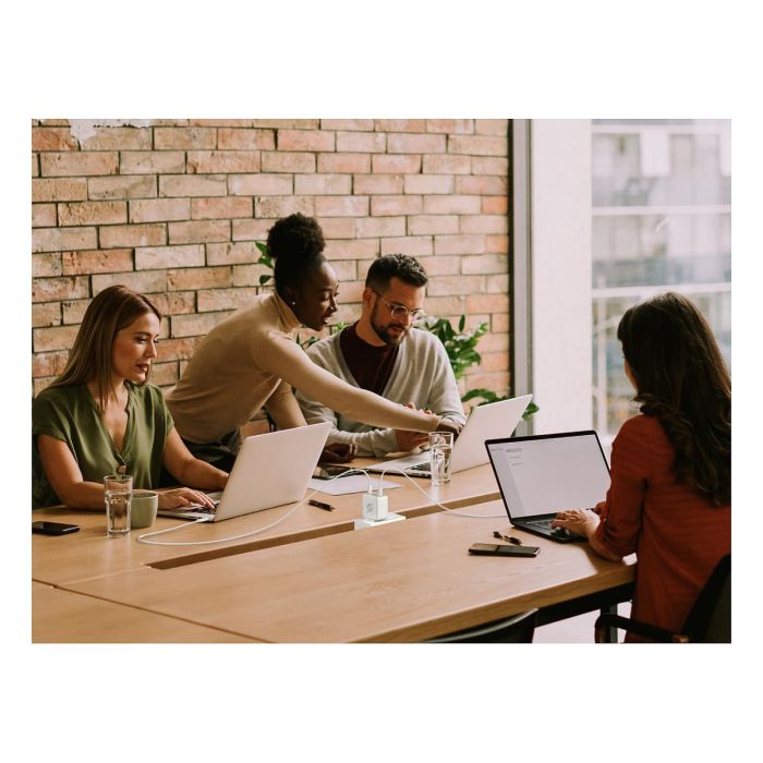 AVERMEDIA GC313Pro Cargador GaN 100W con USB Tipo C Carga Rápida Power Delivery 3.0 Blanco Cable 2m 8