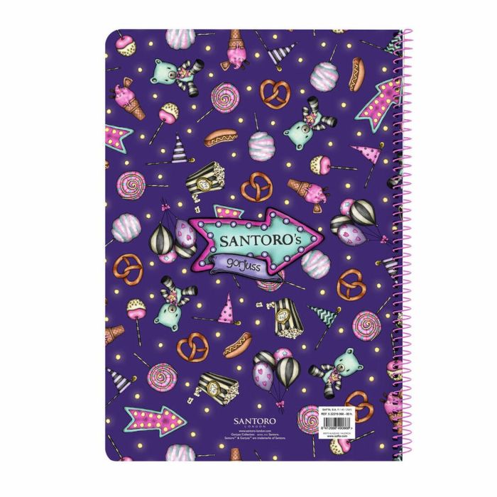 Libreta Gorjuss Up and away Morado A4 1