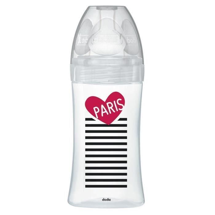 Dodie Biberón Anticólicos Sensation + Paris Vidrio Farmacéutico Ultra Resistente - Tetina Plana Lactancia Materna Fácil Agarre Antigoteo Dodie Biberón Anticólicos Sensation + Paris Vidrio Farmacéutico Ultra Resistente - Tetina Plana Lactancia Materna Fácil Agarre Antigoteo
