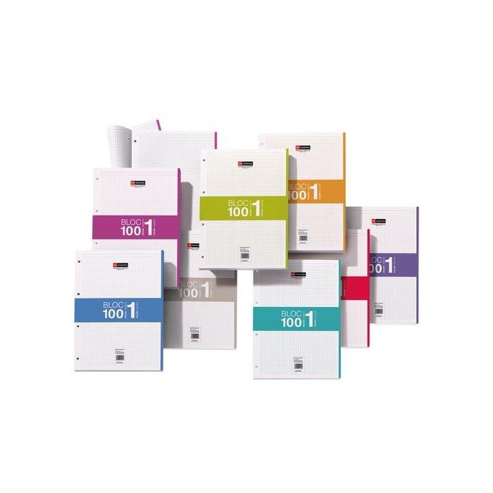Recambio Miquelrius Notebook 1 A4 100H 70Gr 4 Taladros Cuadric.5X5 Violeta