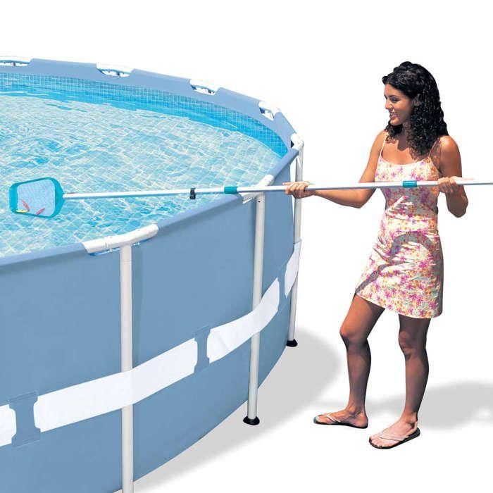 Conjunto de mantenimiento para piscinas con mango telescopico de 239 cm 3