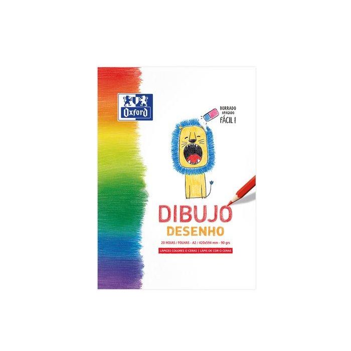 Bloc De Dibujo Oxford Kids Encolado Liso A2 90G 20H