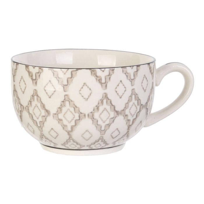 Home Deco Factory Taza Mirage 350 Ml Blanco-Negro Blanco-Marrón 3