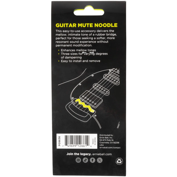 Ernie Ball Mute Noodle Muteador de Cuerdas para Guitarra Eléctrica 2