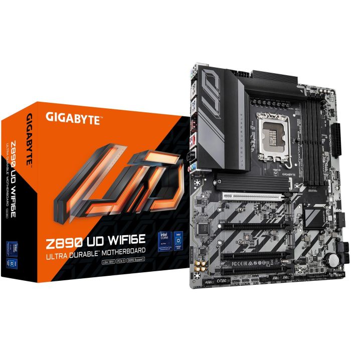 GIGABYTE Z890 UD WIFI6E Placa Base Intel Core Ultra (Serie 2) DDR5 8800MHz PCIe 5.0 Wi-Fi 6E LAN 2.5GbE USB 4 0 GIGABYTE Z890 UD WIFI6E Placa Base Intel Core Ultra (Serie 2) DDR5 8800MHz PCIe 5.0 Wi-Fi 6E LAN 2.5GbE USB 4 0