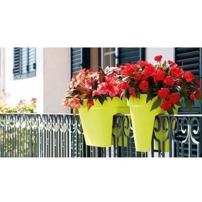 ARTEVASI Jardiniere para balcón Capri - 30 x 60 x H 30 cm - 26,8 L - Gris antracita 2 ARTEVASI Jardiniere para balcón Capri - 30 x 60 x H 30 cm - 26,8 L - Gris antracita 2