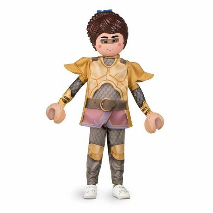 Disfraz playmobil movie marla 5-6 años (pantalón, casaca, hombreras, máscara y guantes)