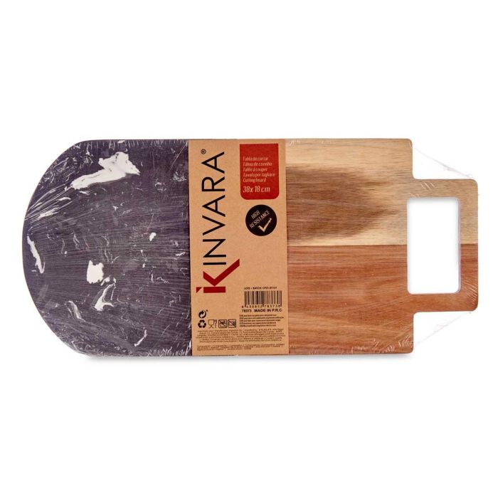 Tabla Cortar Madera Y Marmol Negro Con Asa Kinvara 18X1CM (8 Unidades) 2 Tabla Cortar Madera Y Marmol Negro Con Asa Kinvara 18X1CM (8 Unidades) 2