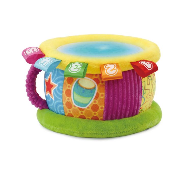 V-Tech 80-612547 Tambor Luces Mágicas Bilingüe Luminoso Musical Aprendizaje Números Colores para Bebés +3 meses 1