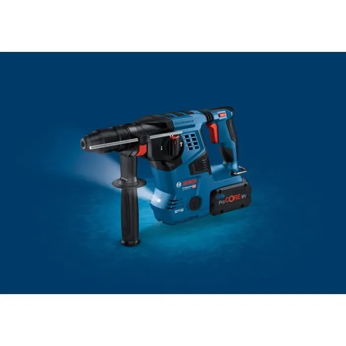 Bosch Professional Taladro Percutor GBH 18V-28CF con Aspirador GDE 18V-16, 2 Baterías ProCore 8.0Ah, Cargador, en Lboxx 1