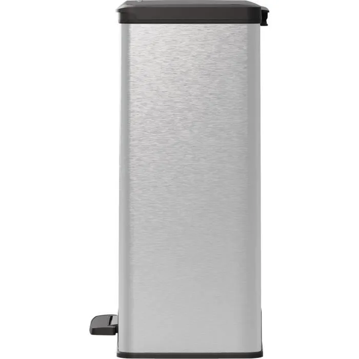 Curver Cubo de basura rectangular DECO BIN 65L Gris metalizado 49 x 29 x 61 cm CUR3253924839967 2