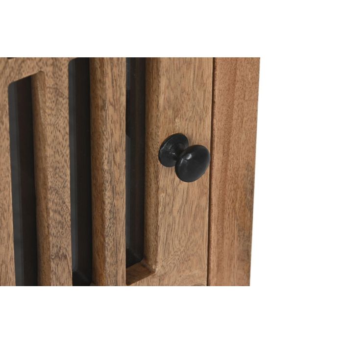 DKD Home Decor Mesita de Noche Oriental Japon India 40 x 65 x 50 cm Mango Cristal Listones 2