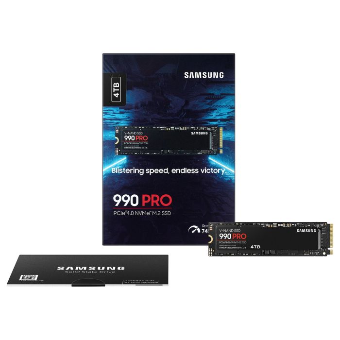 SAMSUNG 990 PRO SSD M.2 NVMe PCIe 4.0 x4 de 4TB para PC con Velocidad de Lectura de 7450 MB/s 7