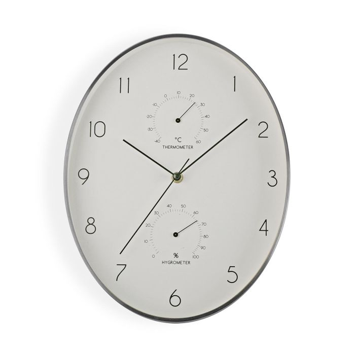 Reloj de Cocina Ovalado Plata Versa - 4.3x34.9x27.3 cm, Aluminio (2 Unidades) Reloj de Cocina Ovalado Plata Versa - 4.3x34.9x27.3 cm, Aluminio (2 Unidades)