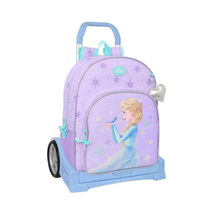 Mochila Escolar con Ruedas Frozen Spirit Lila 33 x 42 x 14 cm