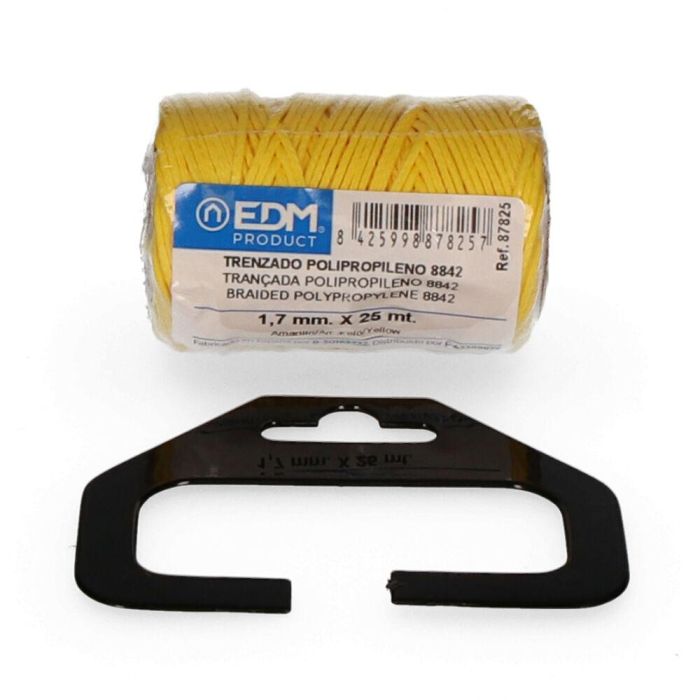 Edm Cordón trenzado polipropileno 8842 amarillo, 1,7 mm x 25 m, alta tenacidad, protección solar 0 Edm Cordón trenzado polipropileno 8842 amarillo, 1,7 mm x 25 m, alta tenacidad, protección solar 0
