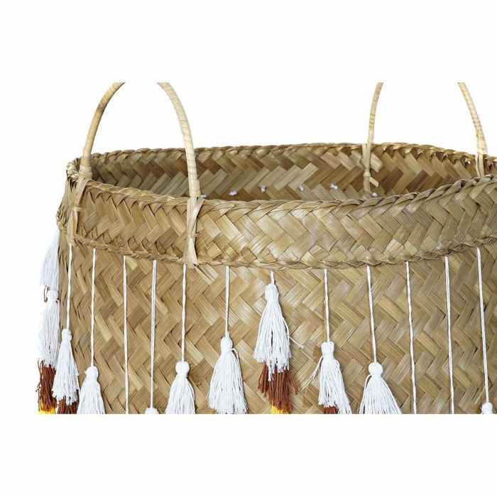Juego de Cestas DKD Home Decor Multicolor Bambú Flecos Boho 3 Piezas 1 Juego de Cestas DKD Home Decor Multicolor Bambú Flecos Boho 3 Piezas 1