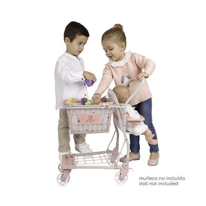 Decuevas Carro Compra Portabebe Koala con Set 12 Frutas para Muñecas hasta 50cm 30x50x62 cm 5