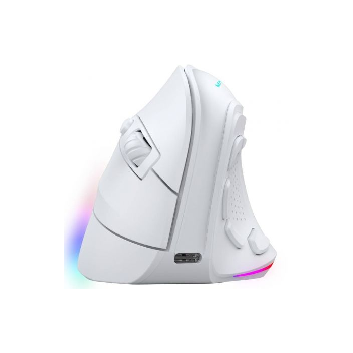 Ratón Gaming Ergonómico Inalámbrico Mars Gaming MM-SK/ Hasta 8400 DPI/ Blanco