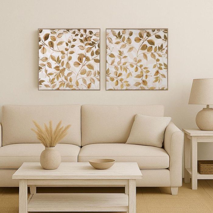 Lienzo Enmarcado Versa 50x50 cm con Lámina Surtida - Madera y Lienzo (2 Unidades) 5 Lienzo Enmarcado Versa 50x50 cm con Lámina Surtida - Madera y Lienzo (2 Unidades) 5