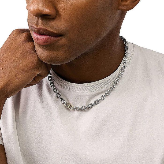 Collar Hombre Emporio Armani EGS3147040 Plateado