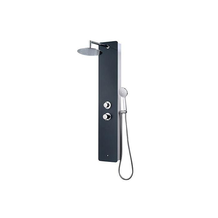 ROUSSEAU Columna de ducha hidromasaje Eris gris antracita ROUSSEAU Columna de ducha hidromasaje Eris gris antracita
