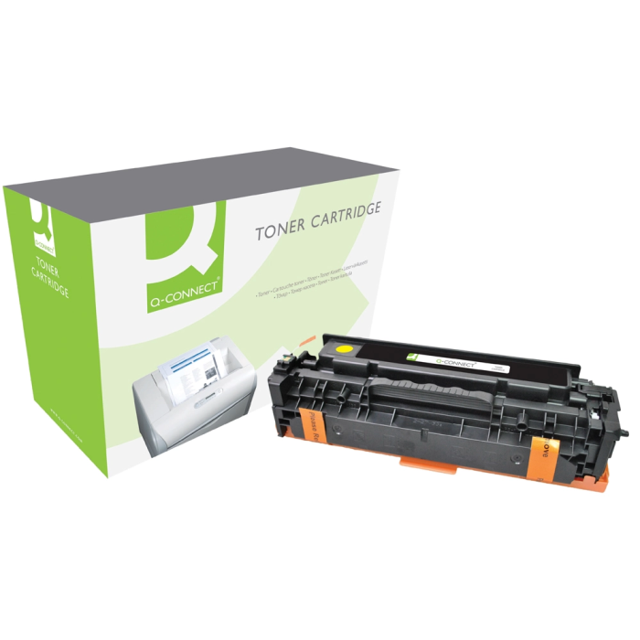 Q-connect Toner Compatible HP CE412A Amarillo para Color LaserJet M351a / 451dn / 451nw / 375nw / 475dn - 2.600 páginas 1