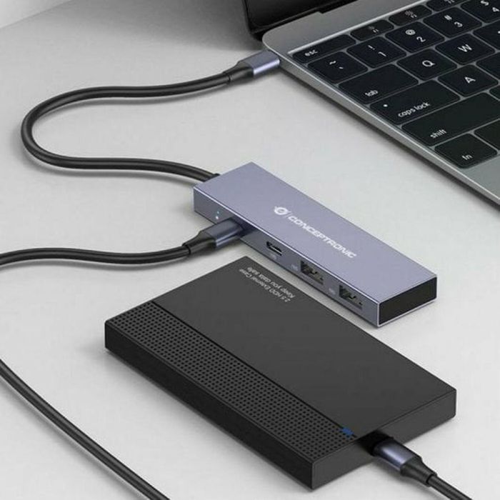 CONCEPTRONIC HUB 3.2 HUBBIES13G 2 PUERTOS USB 3.2 USB-C 2 PUERTOS USB-A CARCASA DE ALUMINIO 2 CONCEPTRONIC HUB 3.2 HUBBIES13G 2 PUERTOS USB 3.2 USB-C 2 PUERTOS USB-A CARCASA DE ALUMINIO 2
