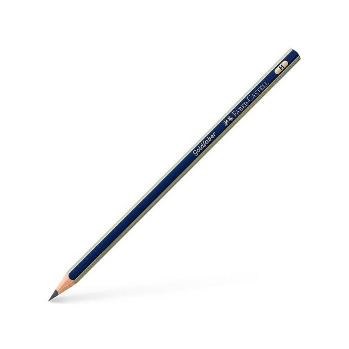 Faber Castell 1221 groldfaber Lápiz de Grafito para Escribir, Dibujar y Bocetos, Dureza H (12 Unidades) (12 Unidades)