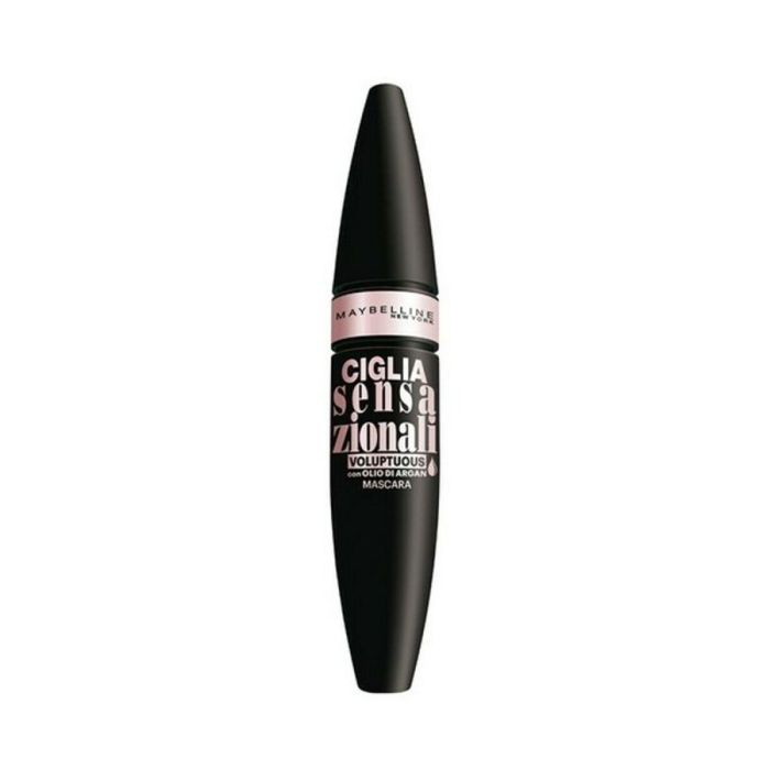 Maybelline LASH SENSATIONAL Luscious Máscara de Pestañas, Volumen & Efecto Abanico, Negro con Aceites Preciosos 9,5 ml