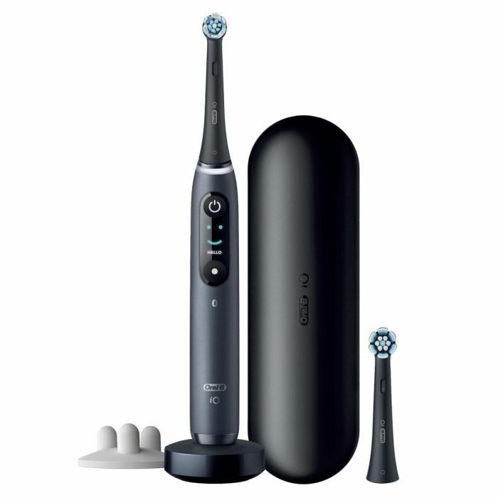 Oral-B iO 8S Cepillo dental vibratorio Adulto Negro con 2 cabezales y maleta de viaje