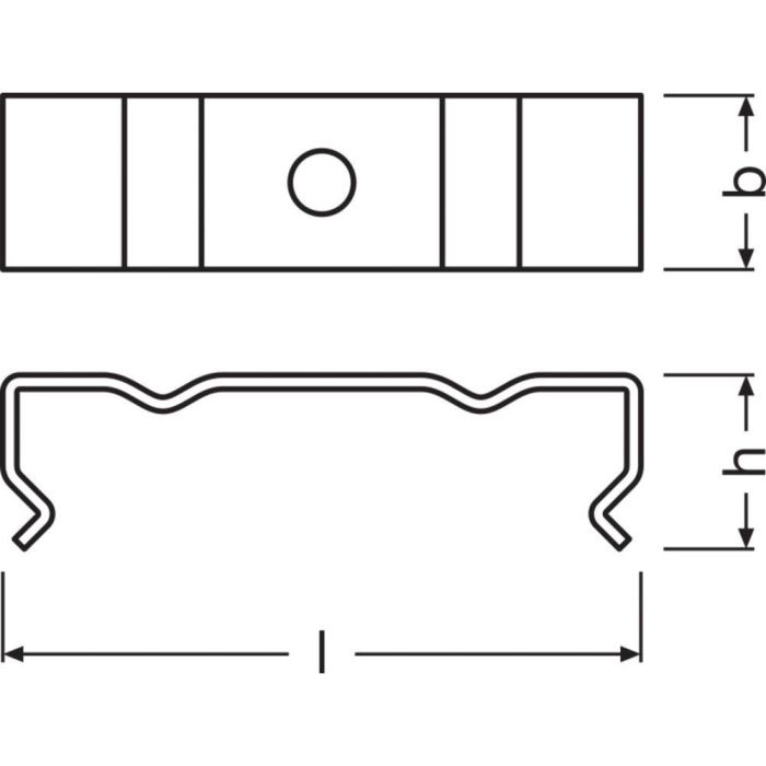[LVE-4058075276659] Ledvance Clip Perfíl Ancho Tiras LED -PW02/MB Pack 2 1