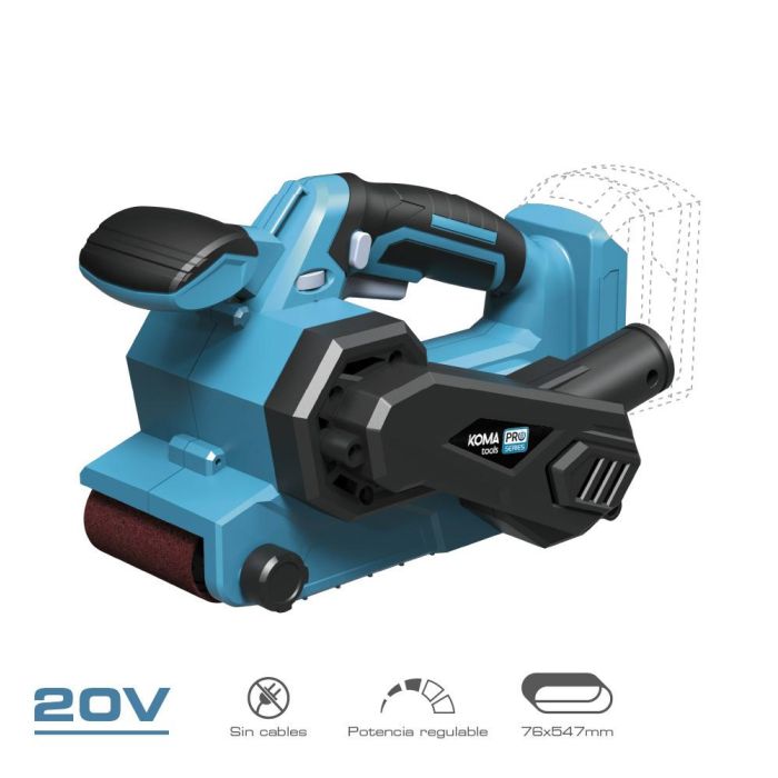 Koma Tools 20v-lb Lijadora de Banda 20V Pro Series Sin Batería ni Cargador, Lija 76x457mm, Velocidad 120-350 m/min 0 Koma Tools 20v-lb Lijadora de Banda 20V Pro Series Sin Batería ni Cargador, Lija 76x457mm, Velocidad 120-350 m/min 0