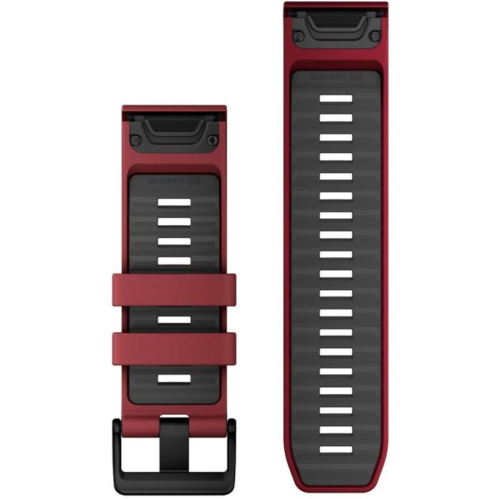 Garmin Ersatzarmband QuickFit 26mm Silikon Marsala/Graphit 1