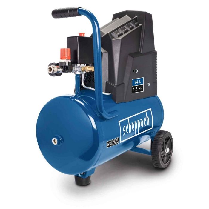 Scheppach HC30o Compresor de Aire Horizontal Exento de Aceite, Depósito 24 Litros, 8 Bares de Presión, Incluye 13 Accesorios 5 Scheppach HC30o Compresor de Aire Horizontal Exento de Aceite, Depósito 24 Litros, 8 Bares de Presión, Incluye 13 Accesorios 5