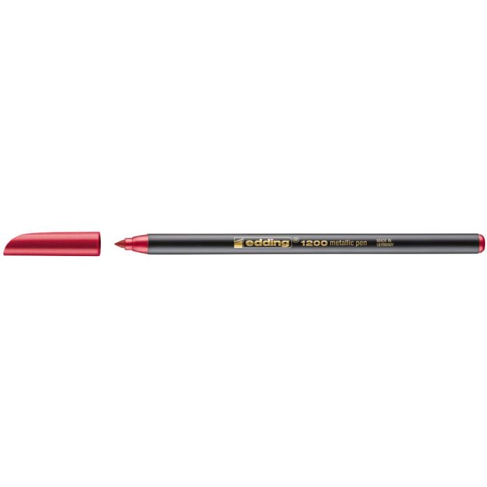 Rotulador Edding Punta Fibra 1200 Rojo Metalizado N 72 Punta Redonda 1-3 mm 10 unidades 1