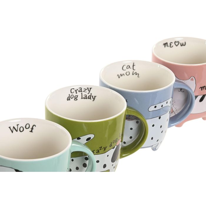 DKD Home Decor Mug Azul Rosa 7 x 9.4 x 9 cm Porcelana New Bone (12 Unidades) 2 DKD Home Decor Mug Azul Rosa 7 x 9.4 x 9 cm Porcelana New Bone (12 Unidades) 2