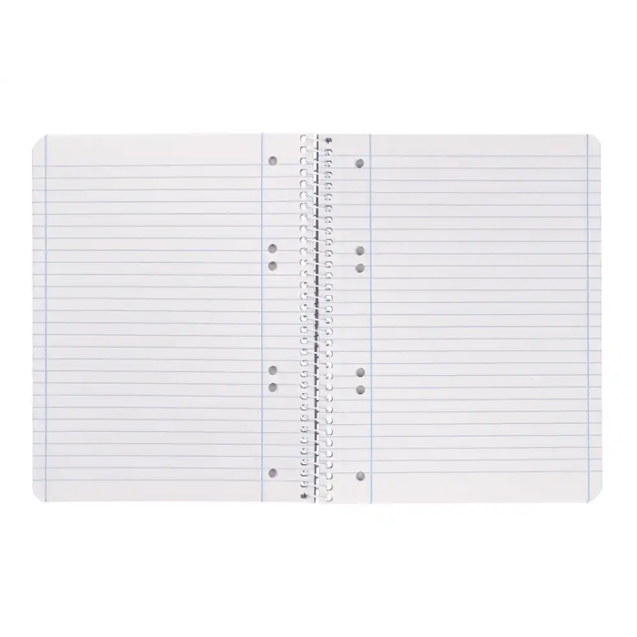 Liderpapel Cuaderno espiral Micro Smart A5 tapa blanda 80 hojas 75gr horizontal 7mm doble margen 6 taladros colores 6