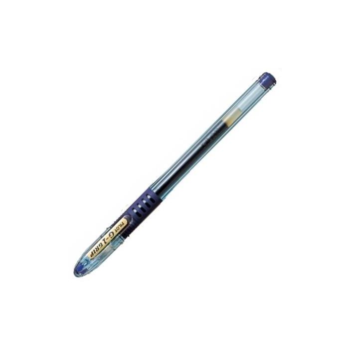 Pilot Bolígrafo Roller Tinta Gel G-1 Grip 0.7 mm Azul (12 Unidades) Punta de Bola Transparente (12 Unidades)