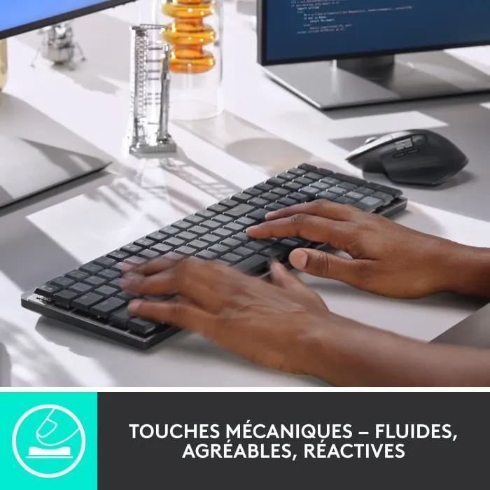 Logitech MX Teclado Mecánico Inalámbrico Rendimiento Retroiluminado Grafito 1