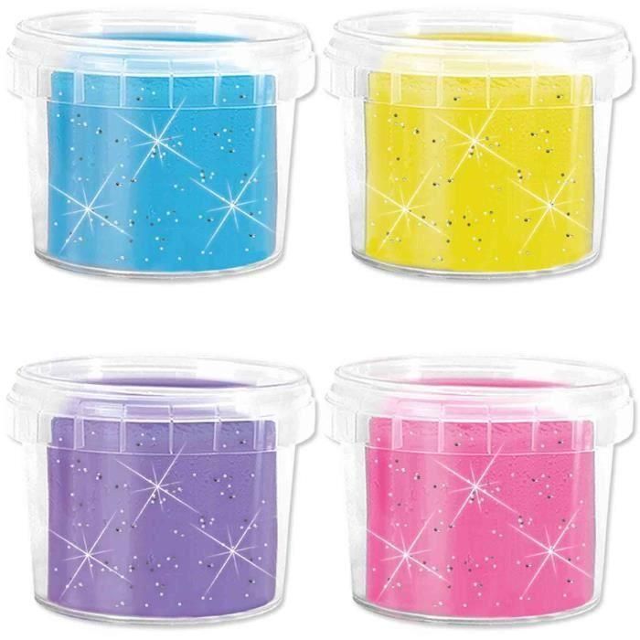 Plastilina Feel good - Glittering (4x90gr) - SES CREATIVE 4 Plastilina Feel good - Glittering (4x90gr) - SES CREATIVE 4
