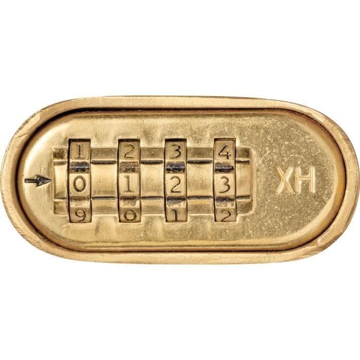 Candado combinado - ABUS - 180IB/50 B/DFNLI - Cuerpo de latón forjado - Arco de acero inoxidable - Código numérico de cuatro dígitos 2 Candado combinado - ABUS - 180IB/50 B/DFNLI - Cuerpo de latón forjado - Arco de acero inoxidable - Código numérico de cuatro dígitos 2