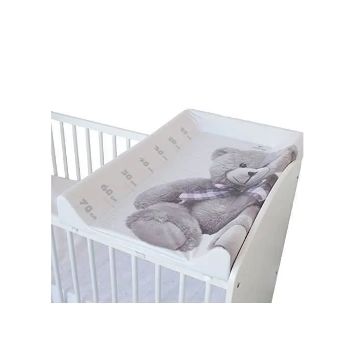 Domiva Cambiador Little Bear con Colchón para Bebé Mixto - PVC Sin Ftalatos, MDF, Espuma PU, Bordes Anticaídas, Fácil Limpieza, 50x80x10 cm 2